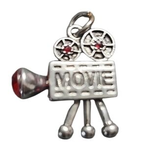 Vintage Silvertone Movie Projector Pendant Red Accents